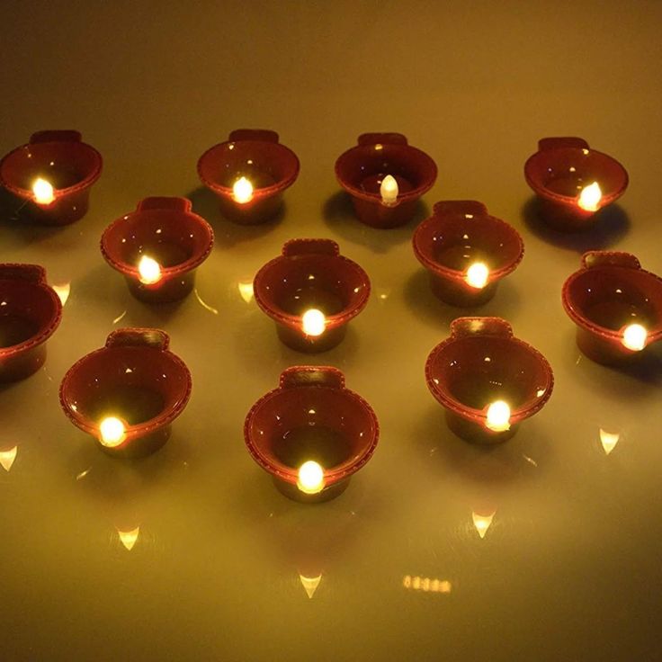 AuraGlow™ Water Sensor Floating Diyas – Pack of 24 | Instant Festive Glow