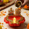 Lakshmi Ganesha Water Sensor Diya