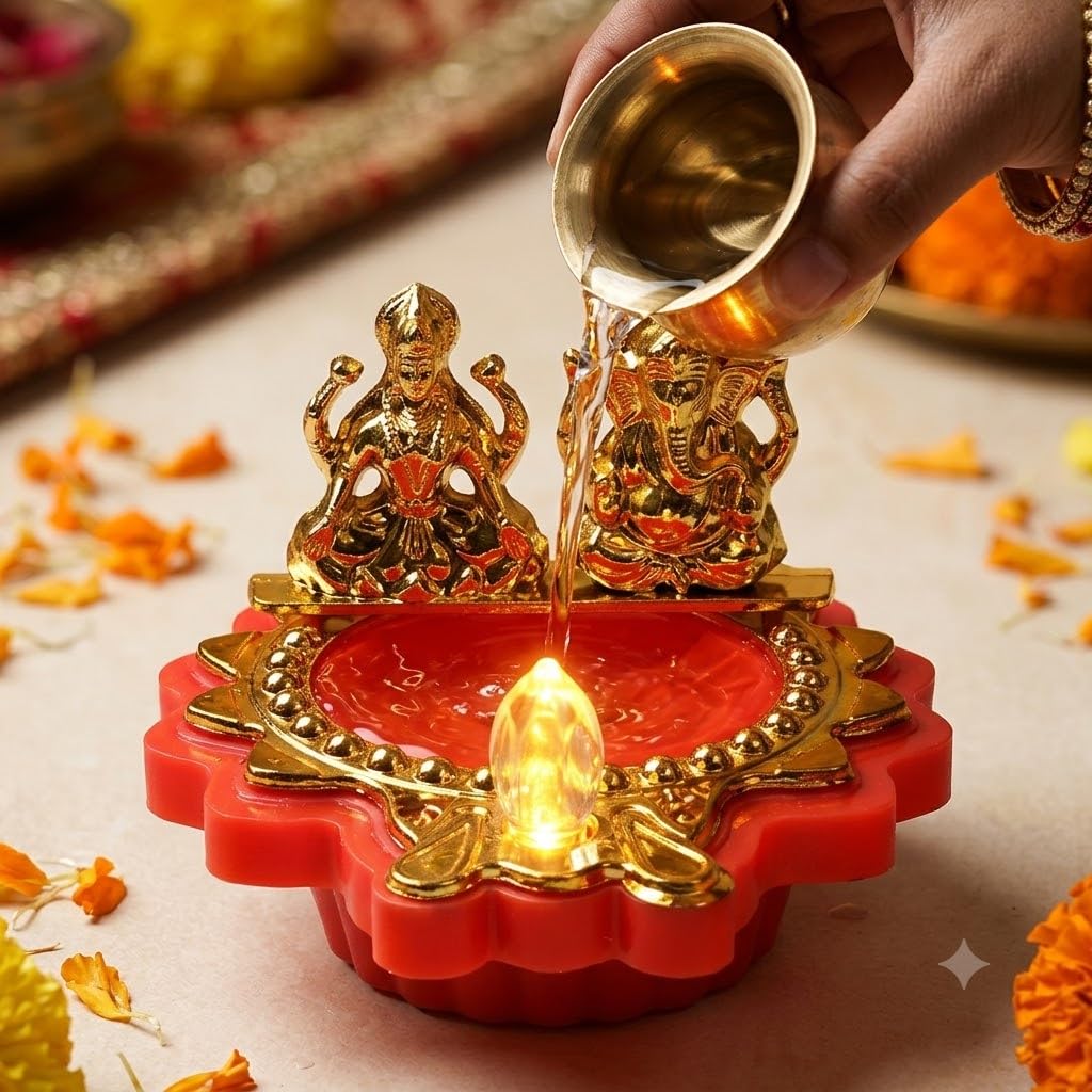 Lakshmi Ganesha Water Sensor Diya
