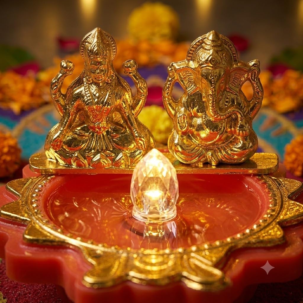 Lakshmi Ganesha Water Sensor Diya