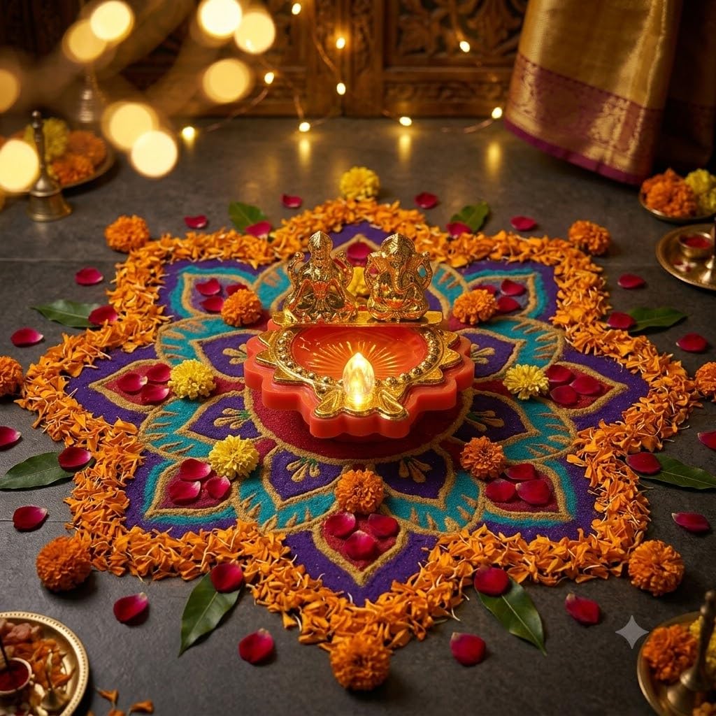 Lakshmi Ganesha Water Sensor Diya