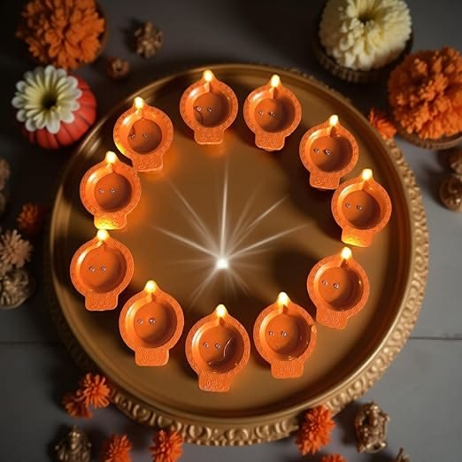 AuraGlow™ Water Sensor Floating Diyas – Pack of 24 | Instant Festive Glow