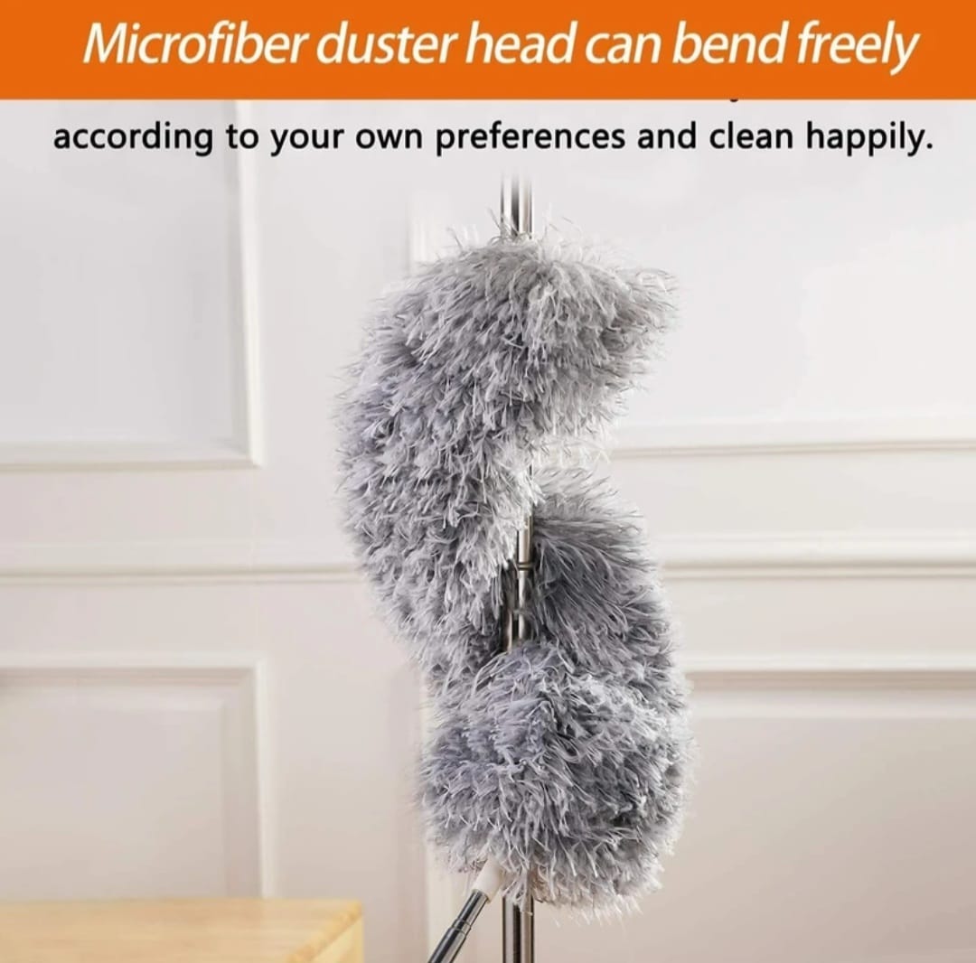 The Aura Home™ Extendable Microfiber Duster | 30–100 Inch Long Handle with Bendable Head