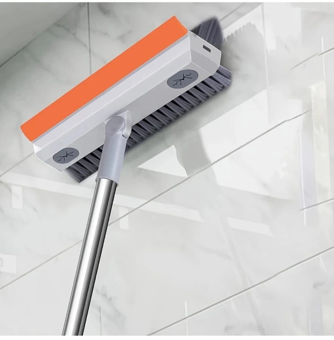 The Aura Home™ 2-in-1 Rotating Bathroom Cleaning Brush & Wiper