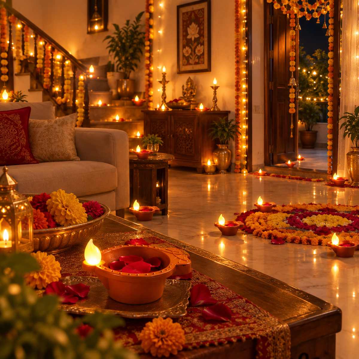 AuraGlow™ Water Sensor Floating Diyas – Pack of 24 | Instant Festive Glow